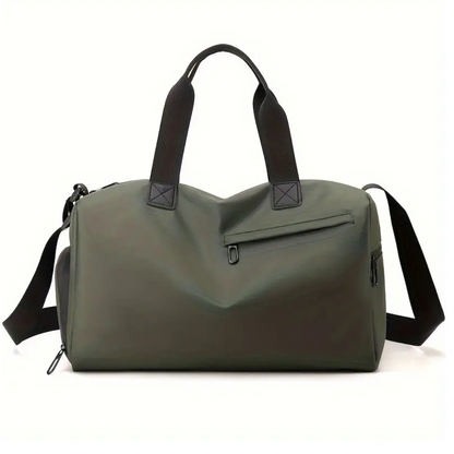Waterproof Sports Gym Bag with Shoe Compartment and Bottom Pocket