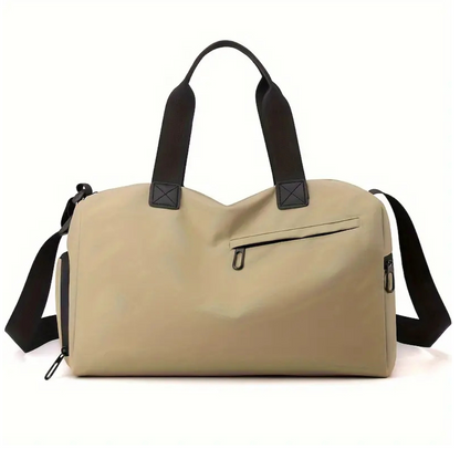 Waterproof Sports Gym Bag with Shoe Compartment and Bottom Pocket
