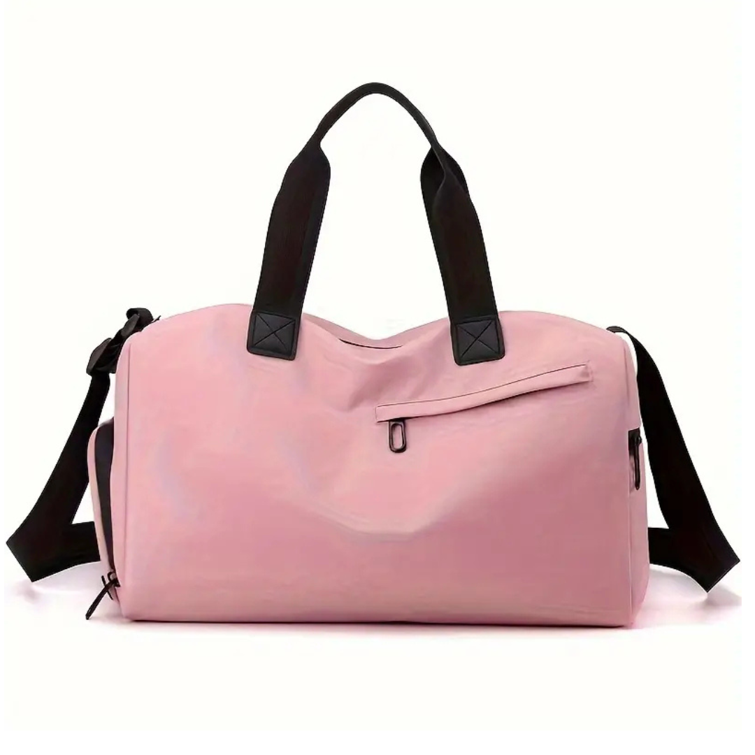 Waterproof Sports Gym Bag with Shoe Compartment and Bottom Pocket