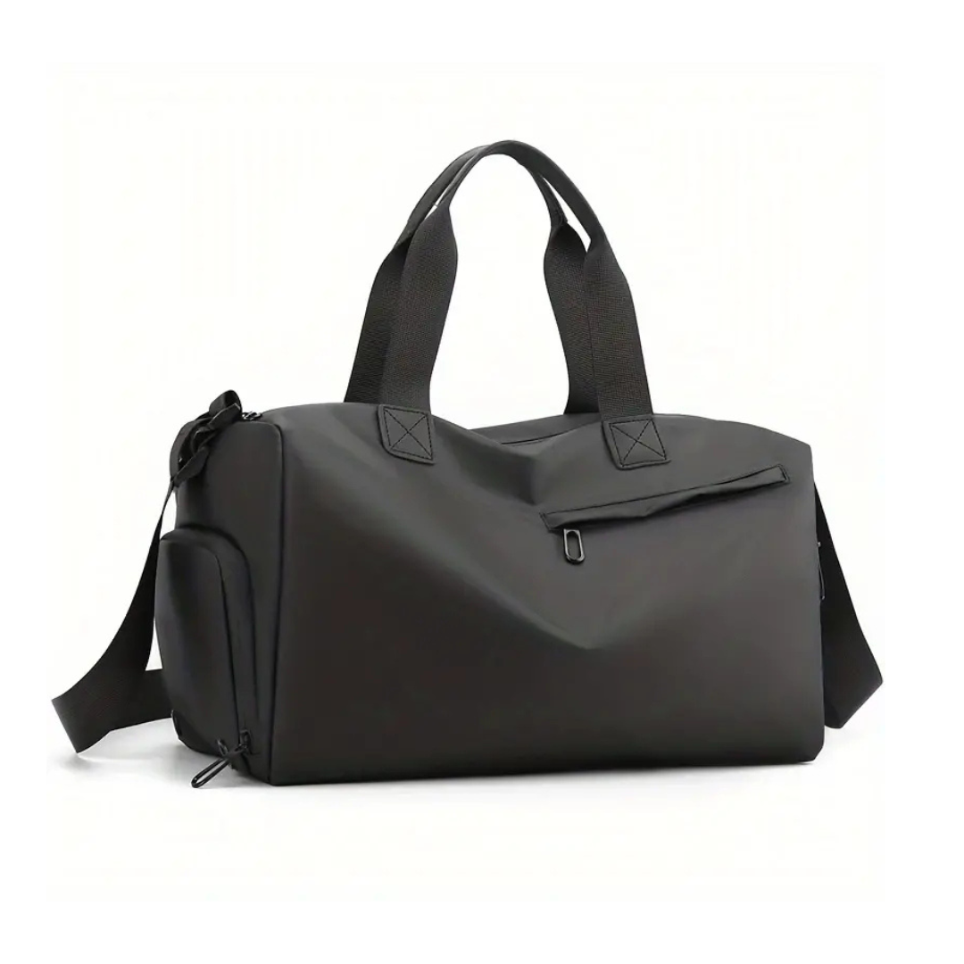 Waterproof Sports Gym Bag with Shoe Compartment and Bottom Pocket
