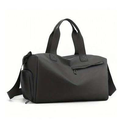 Waterproof Sports Gym Bag with Shoe Compartment and Bottom Pocket