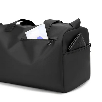 Waterproof Sports Gym Bag with Shoe Compartment and Bottom Pocket