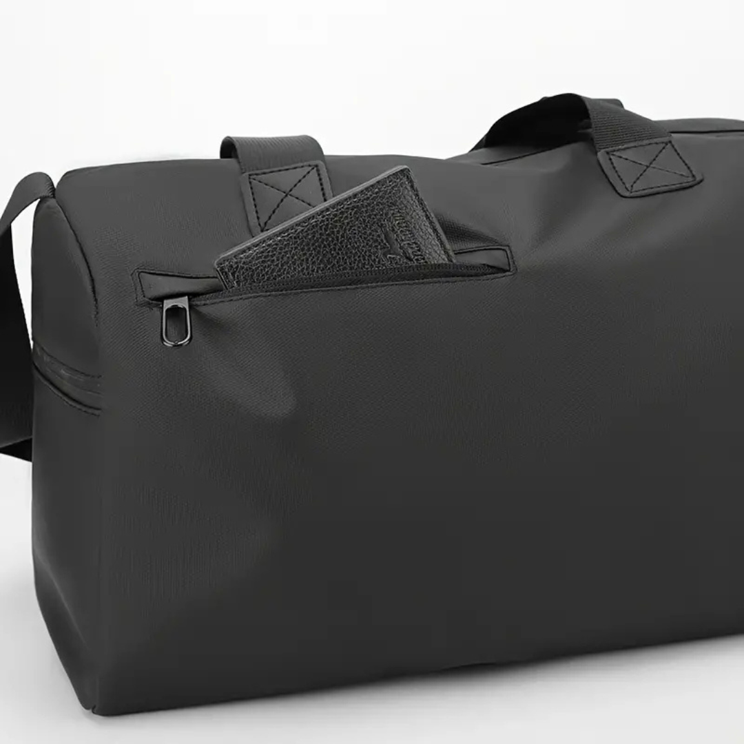 Waterproof Sports Gym Bag with Shoe Compartment and Bottom Pocket