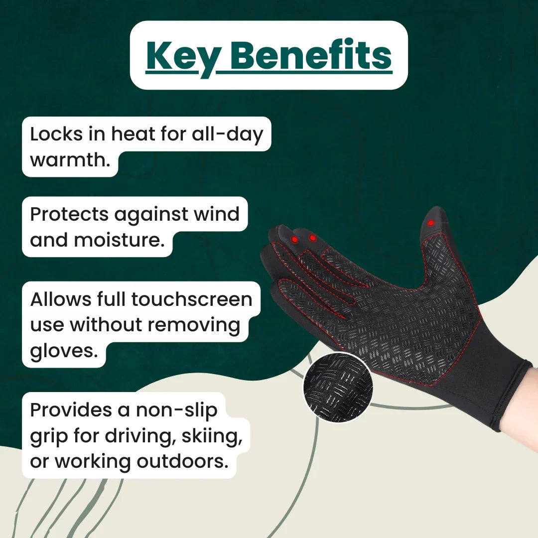 Waterproof Thermal Touchscreen Winter Gloves