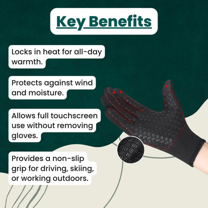 Waterproof Thermal Touchscreen Winter Gloves