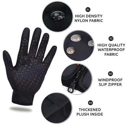 Waterproof Thermal Winter Gloves with Touchscreen Fingertips