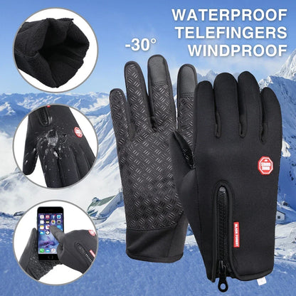 Waterproof Touchscreen Winter Gloves with Fleece Lining