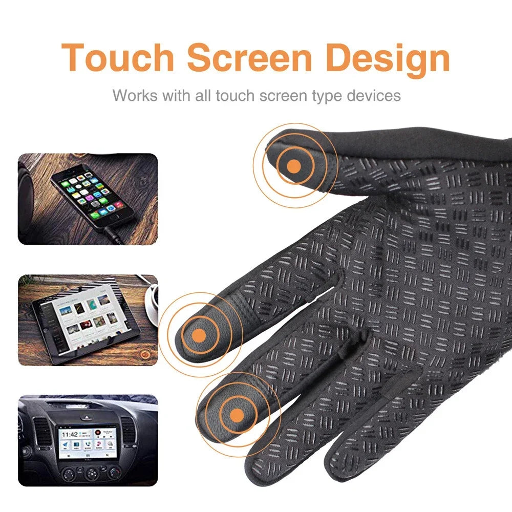 Waterproof Touchscreen Winter Gloves with Fleece Lining