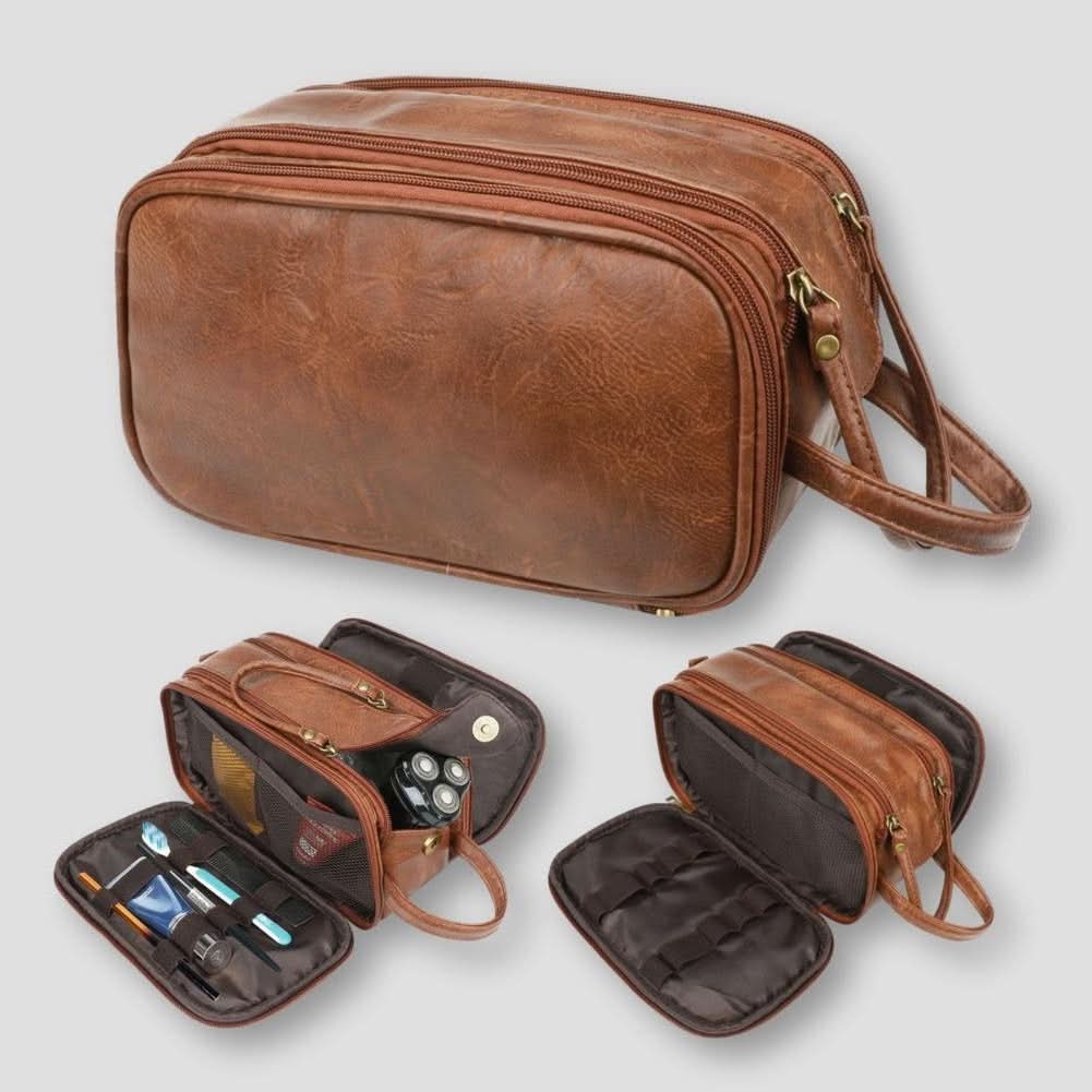 Waterproof Travel Toiletry Organizer with Wet Dry Compartments