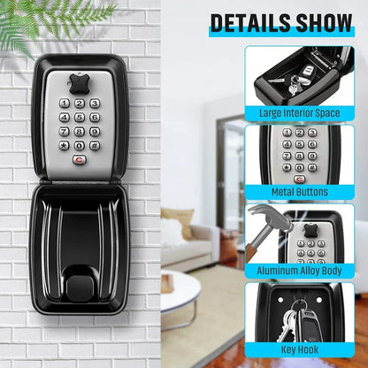 Waterproof Wall Mounted Key Safe Box with Combination Lock