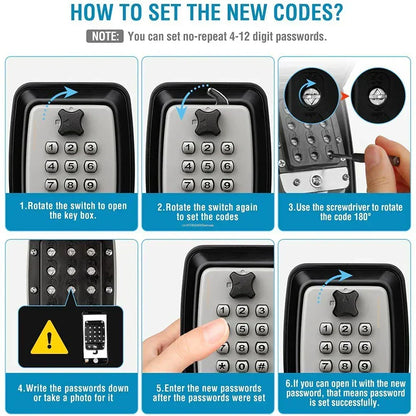Waterproof Wall Mounted Key Safe Box with Combination Lock