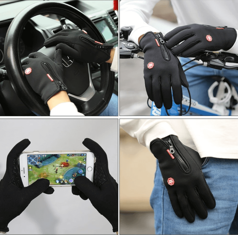 Waterproof Winter Gloves with Touchscreen Fingertips and Anti Slip Grip