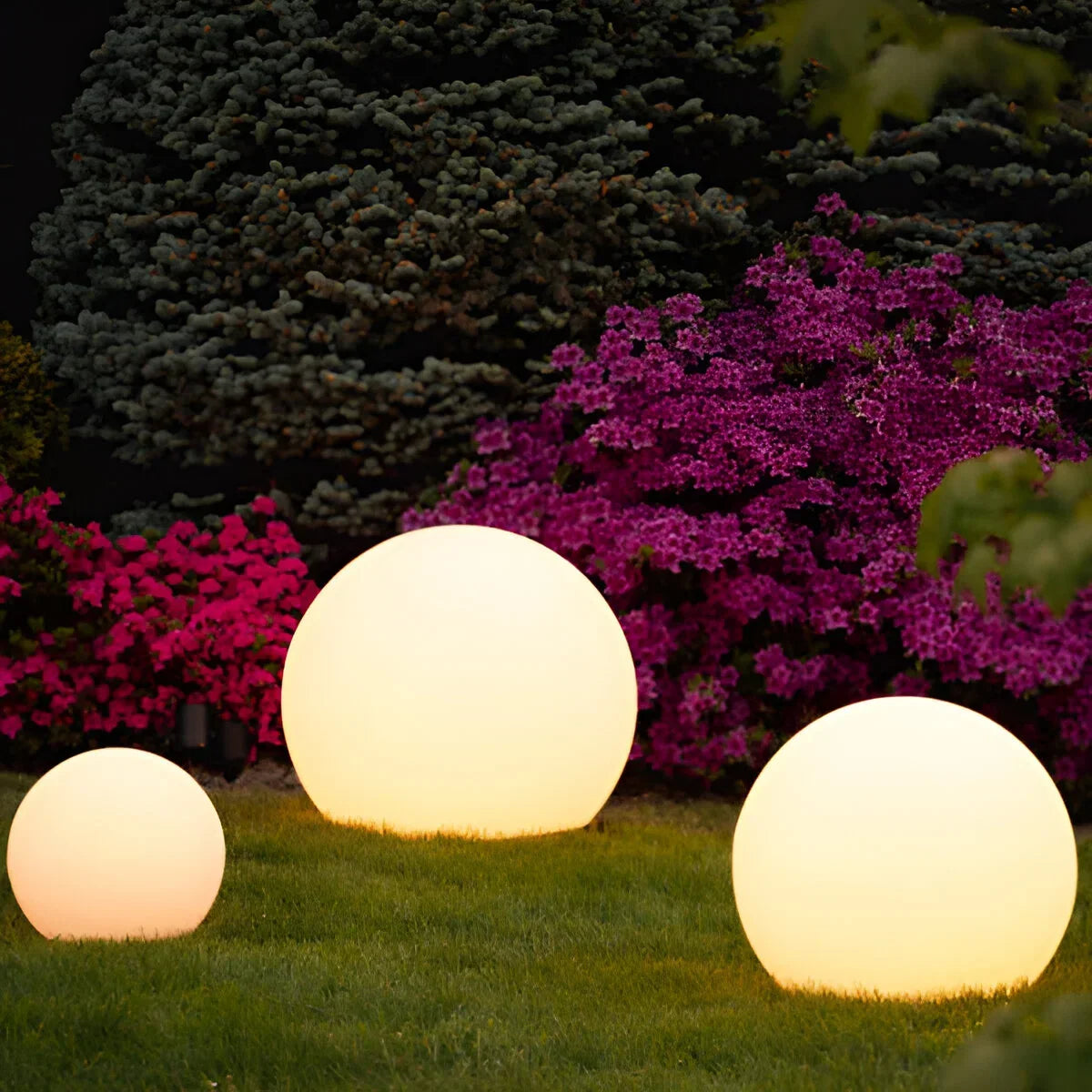 Weatherproof LED Garden Orb Light with Wireless Color Changing Ambient Glow