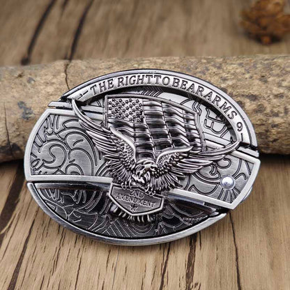 Western Style Metal Oval Belt Buckle Zinc Alloy Cowboy Belt Accessory