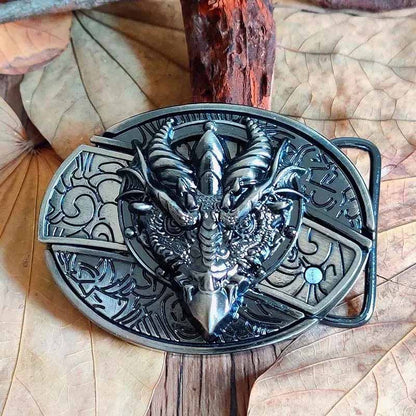 Western Style Metal Oval Belt Buckle Zinc Alloy Cowboy Belt Accessory