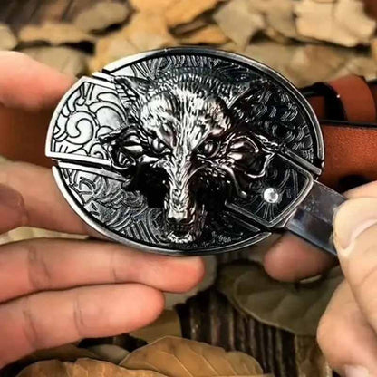 Western Style Metal Oval Belt Buckle Zinc Alloy Cowboy Belt Accessory