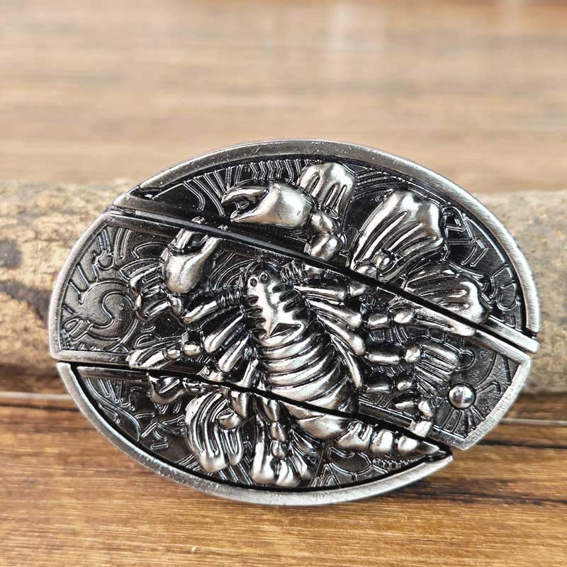 Western Style Metal Oval Belt Buckle Zinc Alloy Cowboy Belt Accessory
