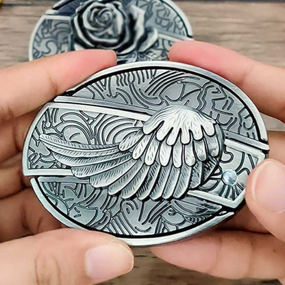 Western Style Metal Oval Belt Buckle Zinc Alloy Cowboy Belt Accessory
