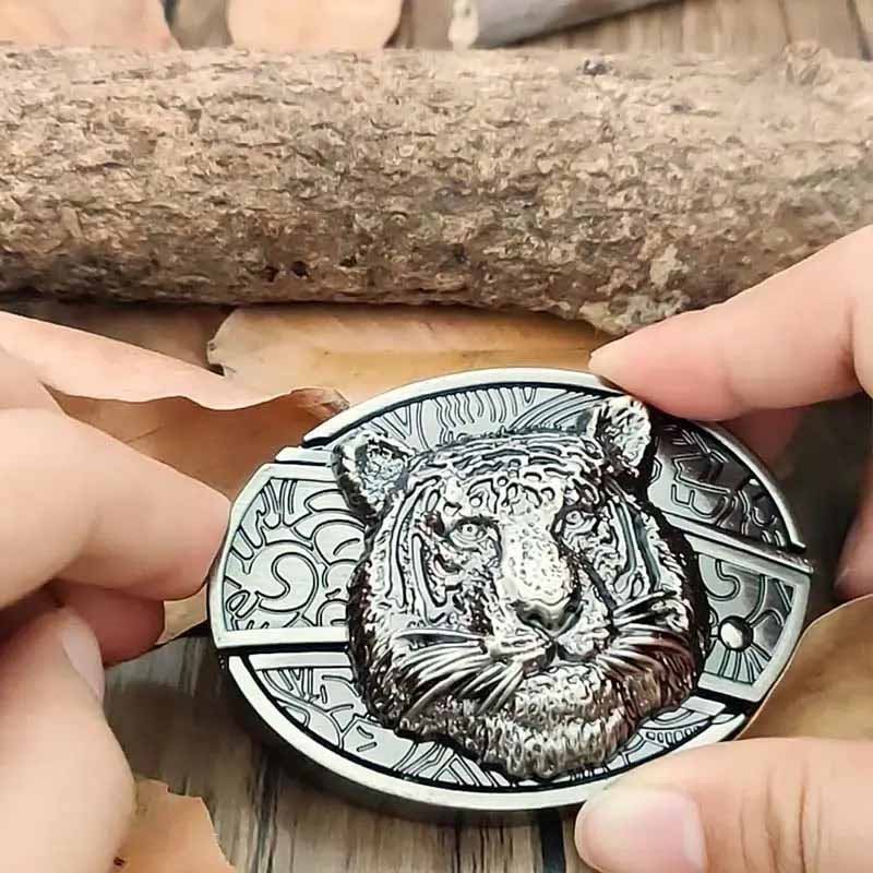 Western Style Metal Oval Belt Buckle Zinc Alloy Cowboy Belt Accessory