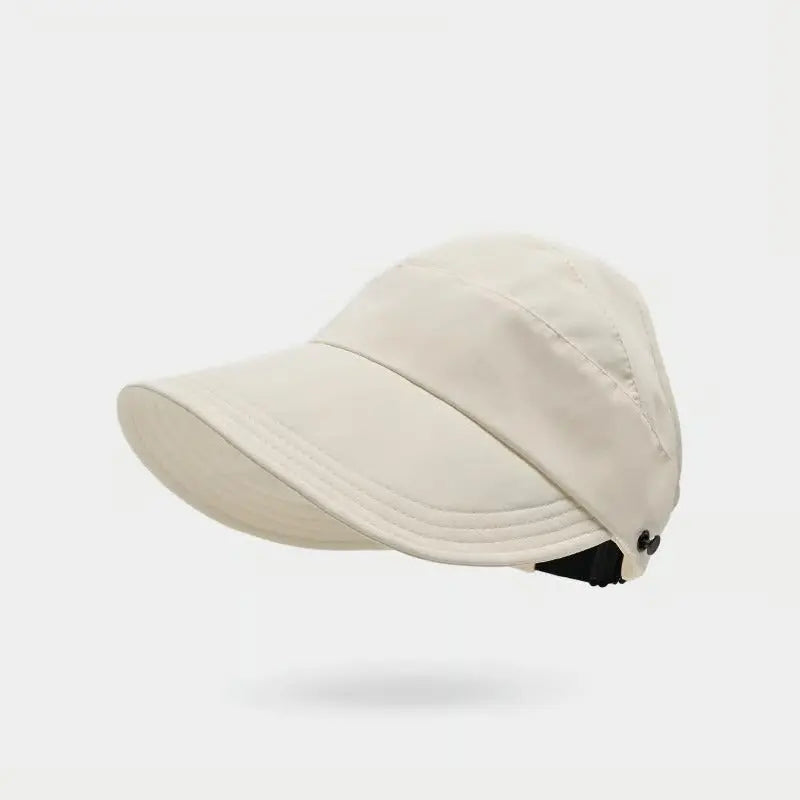 Wide Brim Foldable Sun Hat with Ponytail Opening