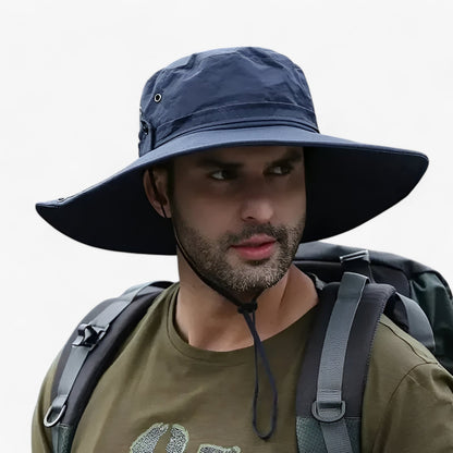 Wide Brim UV Protection Sun Hat with Breathable Mesh Panels