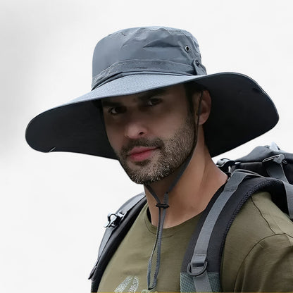 Wide Brim UV Protection Sun Hat with Breathable Mesh Panels