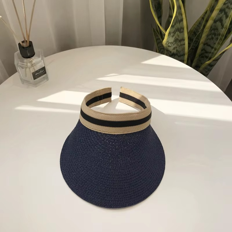 Wide Brim UV Sun Visor Hat Adjustable Open Top Cap
