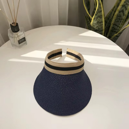 Wide Brim UV Sun Visor Hat Adjustable Open Top Cap