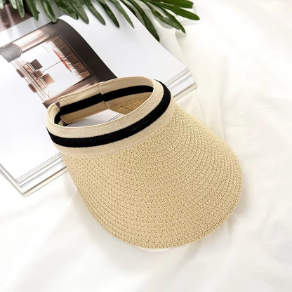 Wide Brim UV Sun Visor Hat Adjustable Open Top Cap