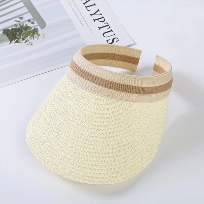 Wide Brim UV Sun Visor Hat Adjustable Open Top Cap