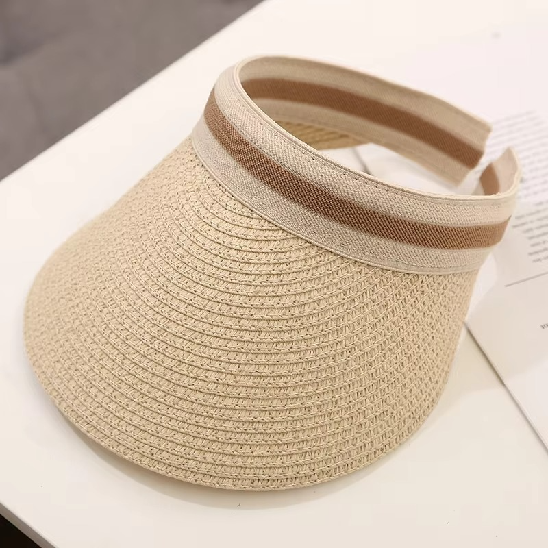 Wide Brim UV Sun Visor Hat Adjustable Open Top Cap