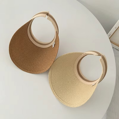 Wide Brim UV Sun Visor Hat Adjustable Open Top Cap
