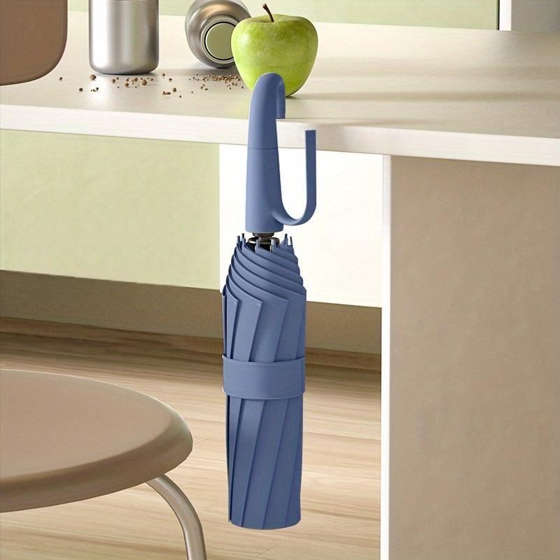 Windproof Folding Umbrella with Ring Buckle Handle
