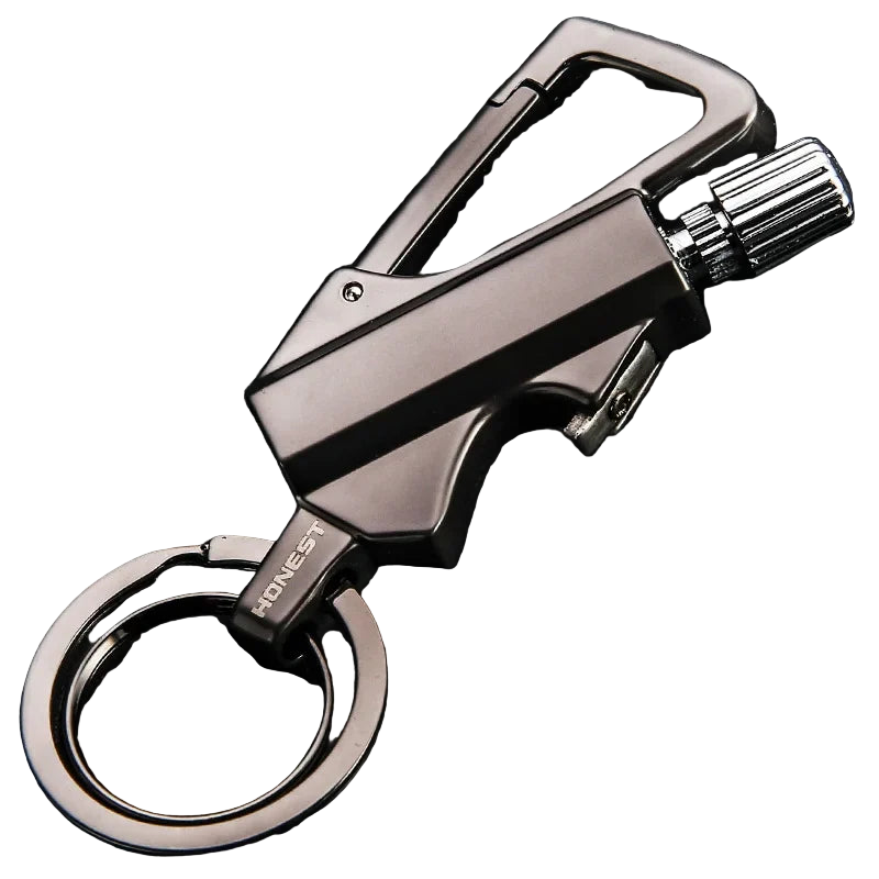 Windproof Refillable Keychain Lighter for Outdoor Everyday Carry