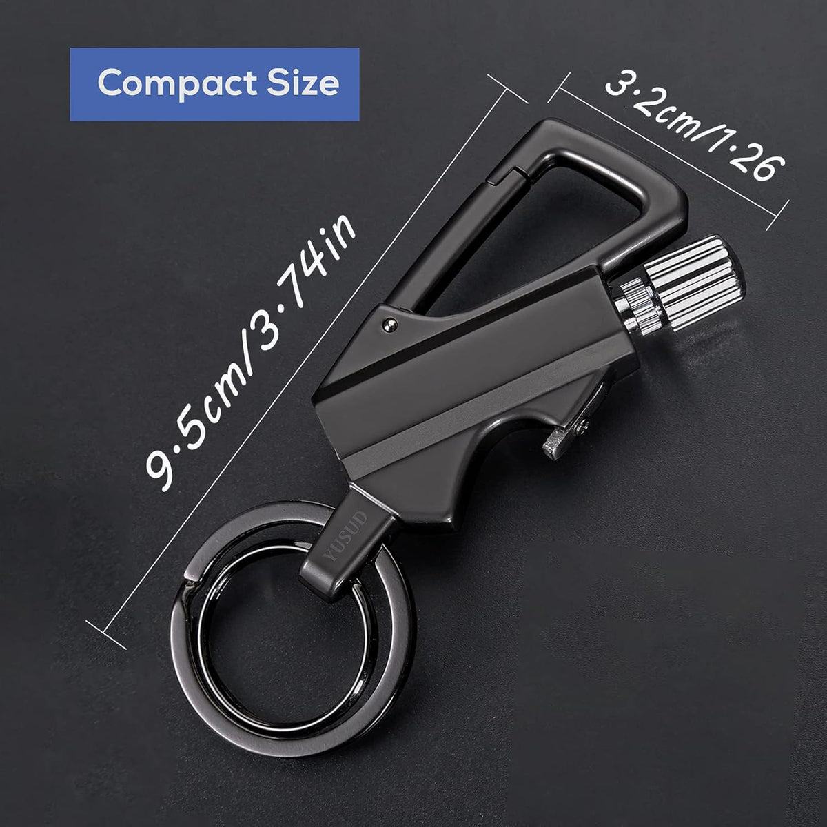 Windproof Refillable Keychain Lighter for Outdoor Everyday Carry