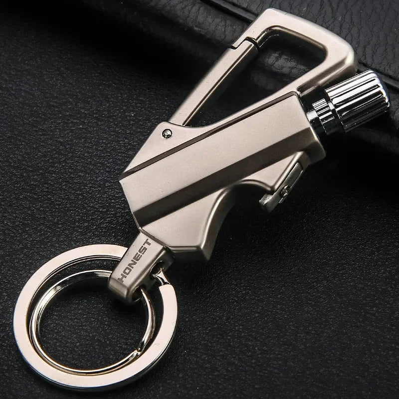 Windproof Refillable Keychain Lighter for Outdoor Everyday Carry