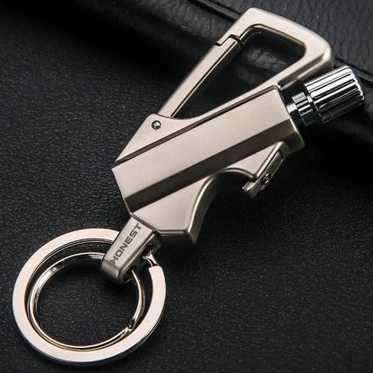 Windproof Refillable Keychain Lighter for Outdoor Everyday Carry