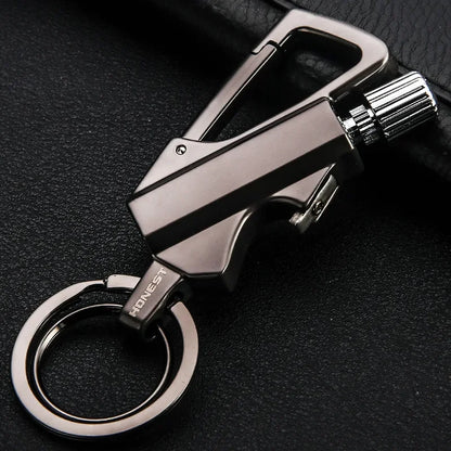 Windproof Refillable Keychain Lighter for Outdoor Everyday Carry