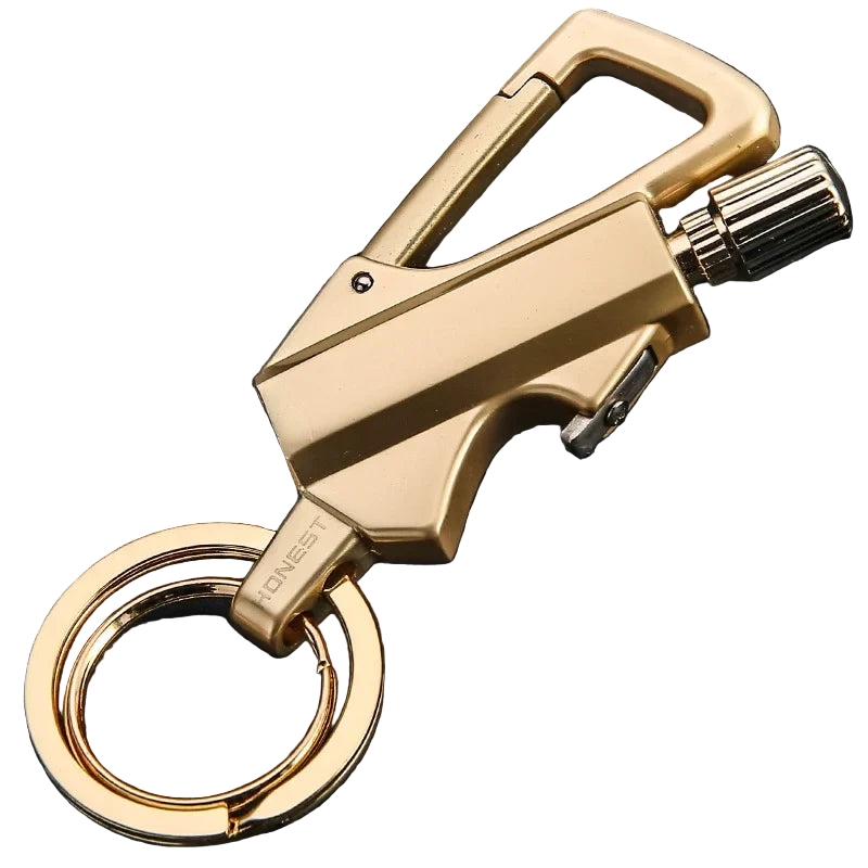 Windproof Refillable Keychain Lighter for Outdoor Everyday Carry
