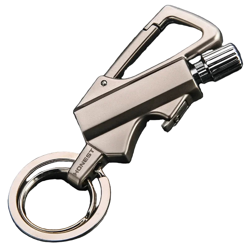 Windproof Refillable Keychain Lighter for Outdoor Everyday Carry