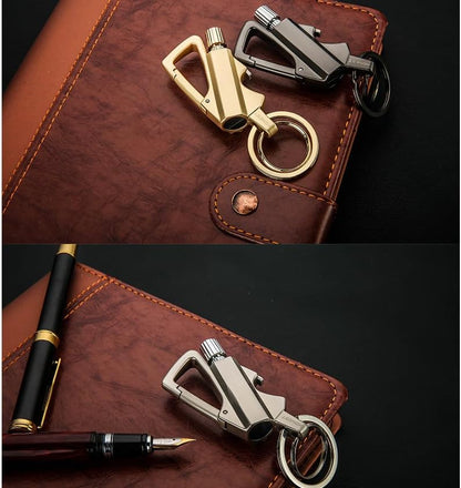 Windproof Refillable Keychain Lighter for Outdoor Everyday Carry