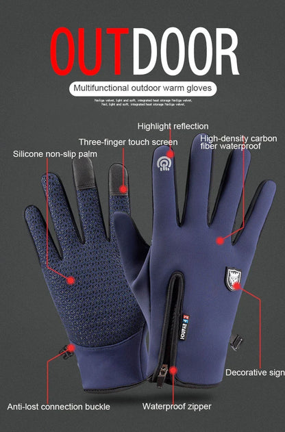 Winter Waterproof Thermal Gloves With Touchscreen Fingers
