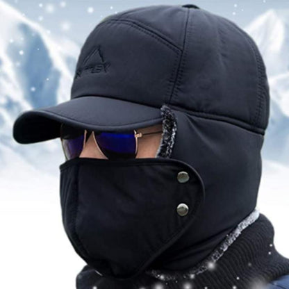 Winter Windproof Hat with Ear Flaps and Face Mask