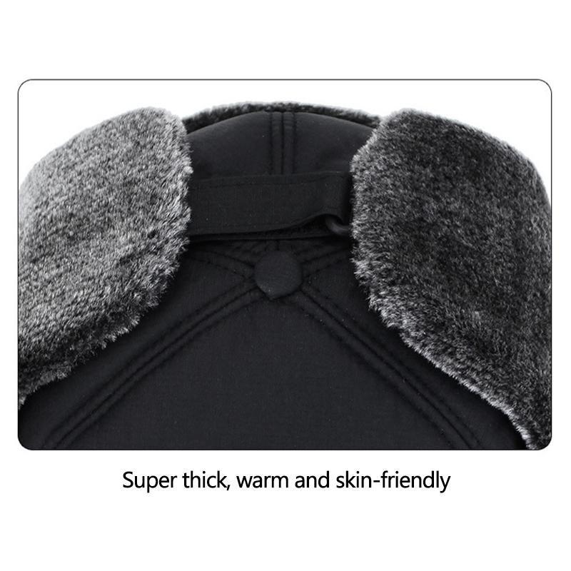 Winter Windproof Trapper Hat with Ear Flaps and Face Cover
