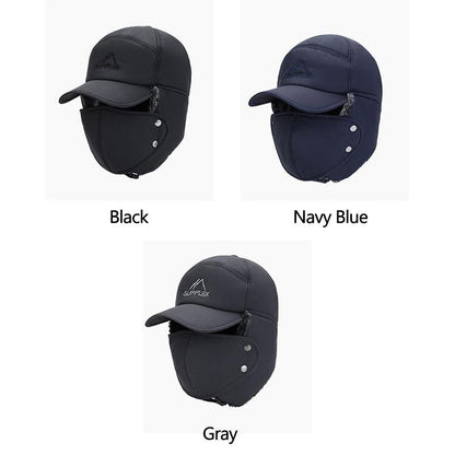 Winter Windproof Trapper Hat with Ear Flaps and Face Cover