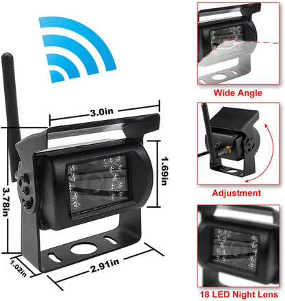 Wireless Backup Camera System with 7 Inch Monitor for Trailer Truck RV