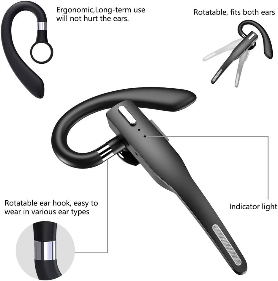 Wireless Bluetooth 5.1 Noise Cancelling Trucker Headset