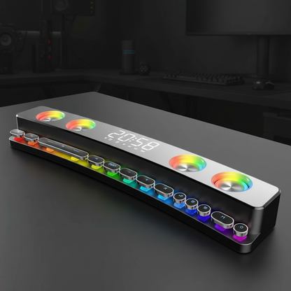 Wireless Bluetooth Gaming Sound Bar Speaker with LED Display
