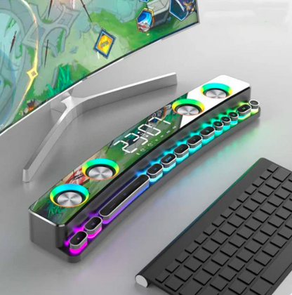 Wireless Bluetooth Gaming Sound Bar Speaker with LED Display
