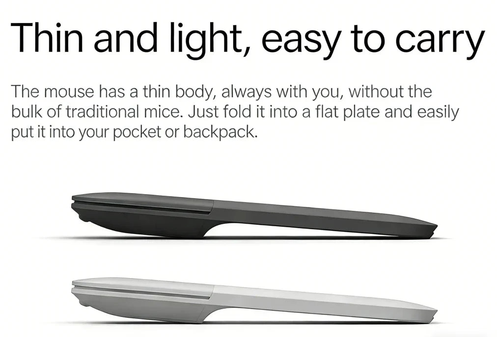 Wireless Bluetooth Silent Ergonomic Mouse with Adjustable DPI